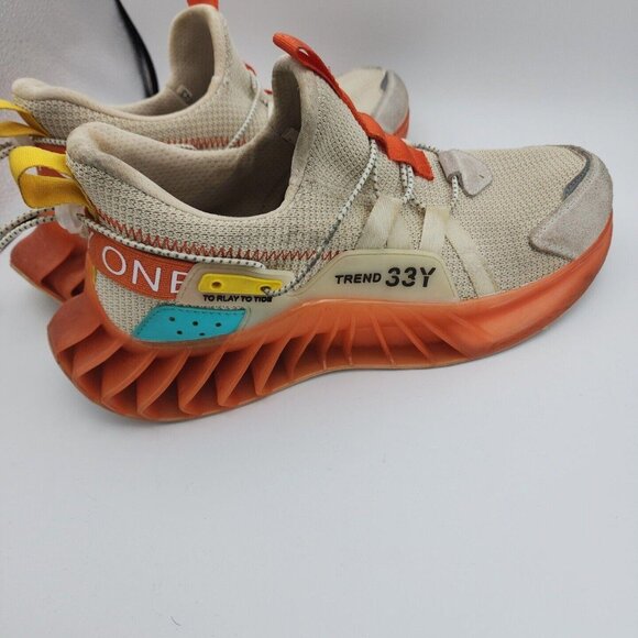 Vortex Men's Trend 43 Size US   9.5  Beige Orange Running Shoes - Picture 4 of 8